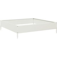 Garden Raised Bed White 100x100x26 cm Steel Vidaxl