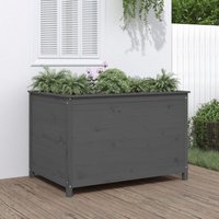 Garden Raised Bed Grey 119.5x82.5x78 cm Solid Wood Pine Vidaxl