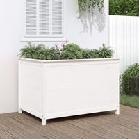 Garden Raised Bed White 119.5x82.5x78 cm Solid Wood Pine Vidaxl