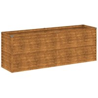 Garden Raised Bed 196x50x69 cm Corten Steel Vidaxl
