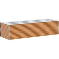Garden Raised Bed 290 x 100 x 68 cm Galvanised Steel vidaXL
