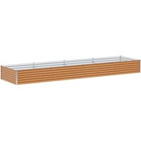Garden Raised Bed 390 x 100 x 36 cm Galvanised Steel vidaXL