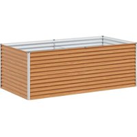 Garden Raised Bed 195 x 100 x 68 cm Galvanised Steel vidaXL