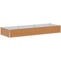 Garden Raised Bed 290 x 100 x 36 cm Galvanised Steel vidaXL