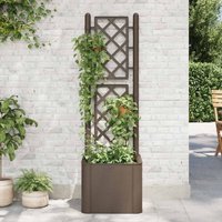 Vidaxl - Garden Raised Bed with Trellis and Self Watering System Mocha