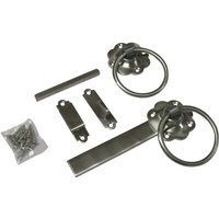 Garden Ring Gate Latch Stainless Steel 6" (Twisted Handle Door Catch Lock)