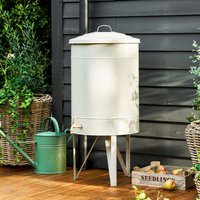 Garden Trading Classic Water Butt Clay Cream Steel 100L and Tap