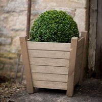 Garden Trading - Kingham Wooden Planter Flower Tree Shrub Plant Pot 50cm