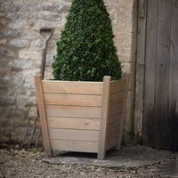 Garden Trading Kingham Wooden Planter Flower Tree Shrub Plant Pot 60cm