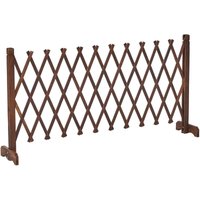 Garden Divider Trellis Dark Brown Fir Wood Privacy Screen Extendable Folding SCIOLZE