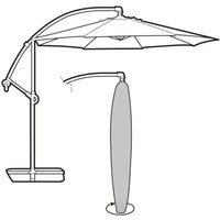 NON - Parasol Cover 152cm For Cantilever Parasols Polyester Garland