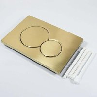 Geberit Sigma01 Compatible Flush Plate – Brushed Gold Finish, Discreet Design, Ref 115.770