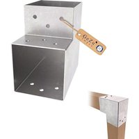 GeZu Impex Post Connector L 121 x 121 mm Hot Dip Galvanised Pergola L Shape Square Beam Post Connector Corner Pavilion Bracket