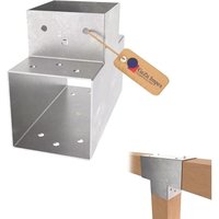 GeZu Impex Post Connector T 91 x 91 mm Hot Dip Galvanised Pergola T Shape 3 Beam Post Connector Corner Pavilion Bracket