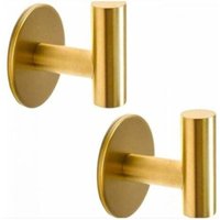 Gold-plated, drill-free towel hook, SUS304 stainless steel wall hook, self-adhesive hook for kitchen, bathroom, etc.