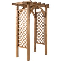 Woodshaw Grand Wooden Square Top Garden Arch Pergola Plant Support Trellis