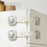 Gray Cabinet Child Safety Locks, 6 pcs Adjustable Child Safety Locks for Drawers, Cabinets, Refrigerators, Child Safety Locks
