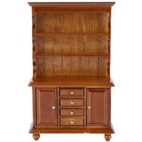 Groofoo - 1:12 Miniature Doll House Bookshelf Accessory Bookcase Furniture Toy
