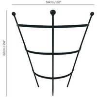 Half Peony Cage Support Frame - Black - Pack of 1