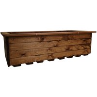 Samuel Alexander - Hand Made 108cm x 41cm Rustic Wooden Large Garden Trough / Flower Bed Planter