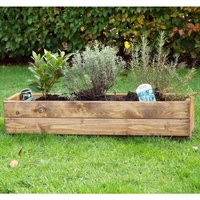 Samuel Alexander - Hand Made 76cm x 23cm x 14cm Rustic Wooden Garden Window Trough / Flower Planter