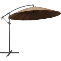Hanging Garden Parasol Taupe 3 m Aluminium Pole Vidaxl