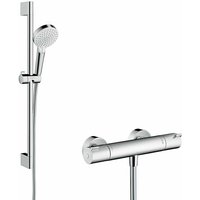 Hansgrohe - Crometta Ecostat Thermostatic Bar Mixer Shower Valve Bathroom Chrome