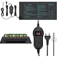 Heating mat, Seedling heating mat with thermostat and NTC probe, IP67 waterproof, 30 Watts, Ideal for indoor planting, home brewing, and DIY