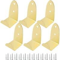 Heavy-duty 6-piece U-shaped wall hook set, mirror bracket, wall mount, for hanging in the bathroom and kitchen (with 12 screws + 12 screw expansion