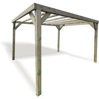 Churnet Valley - Heavy Duty Garden Pergola - L240 x W240 x H230 cm - Minimal Assembly Required