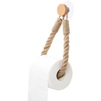 Hemp rope paper towel holder, storage towel holder, storage rack, punch-free paper roll holder, 1 piece