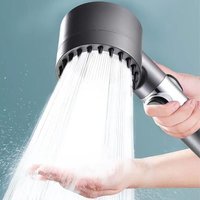 Odipie - High Pressure Shower Head, for Bathroom 3 Adjustable Modes, Anti Limescale Massaging Shower with Stop, Water Saving Head, spa Shower Head