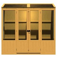 Shire - Holme 7 x 2 Double Door Greenhouse - Timber - L59 x W210 x H200.7 cm