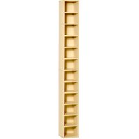 Homcom - 204 cd Storage Tower Tall Bookcase Bookshelf with 12 Cubes Oak