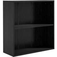 Homcom - Bookshelf Display Storage Shelf with 2 Compartments for Study Black