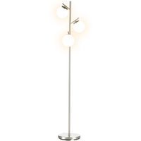 HOMCOM Modern Tree Floor Lamp with 3 Light, for Living Room Bedroom Silver