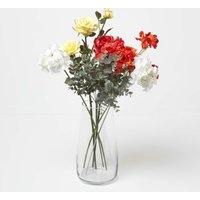 Homescapes - Poppy and Rose Orange and Yellow Artificial Bouquet