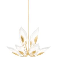 Blossom 10 Light Chandelier Gold Leaf - Hudson Valley