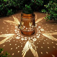 Hummingbird Solar Lantern, Metal Solar Lantern Waterproof led Solar Light Outdoor Decorative Light Garden Decoration Perfect Gift for Women, Moms,