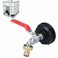 KZQ - ibc outlet valve, 1000L water tank valve in alloy ball valve with 1/2 inch connection ibc adapter for water tank valve, rainwater tank ibc tank