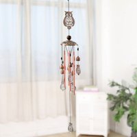 Icyant Owl Wind Chime with 4 Aluminum Tubes, 6 Bells, 95 cm, Waterproof, for Christmas, Mom, Balcony, Festival, Garden