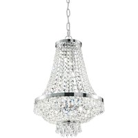Ideal Lux - Caesar - 6 Light Crystal Chandelier Chrome Finish, G9