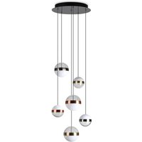 Galaxy 6 Light Integrated led Cluster Pendant Ceiling Light 5750Lm 3000K - Ideal Lux