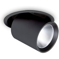 Ideal Lux - Nova 15cm 30W led Recessed Downlight Black 2700K