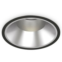 Ideal Lux - Off Round Recessed Downlight Black 21.8cm 3000K