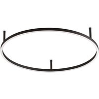 Ideal Lux Oracle Slim 70cm Non Dim 2700K Round Integrated LED Semi Flush Ceiling Light Black