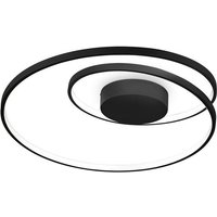 Ideal Lux - Oz Integrated led Semi Flush Ceiling Light Black 2700K