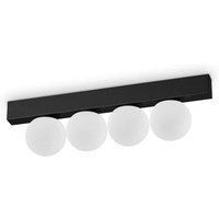 Ideal Lux - Ping Pong 4 Light Globe Ceiling Light Black 1000Lm 3000K