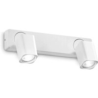 Rudy 2 Light Twin Ceiling Spotlight White - Ideal Lux