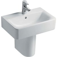 Ideal Standard - Concept Cube Short Projection Basin and Semi Pedestal 550mm 1 Tap Hole